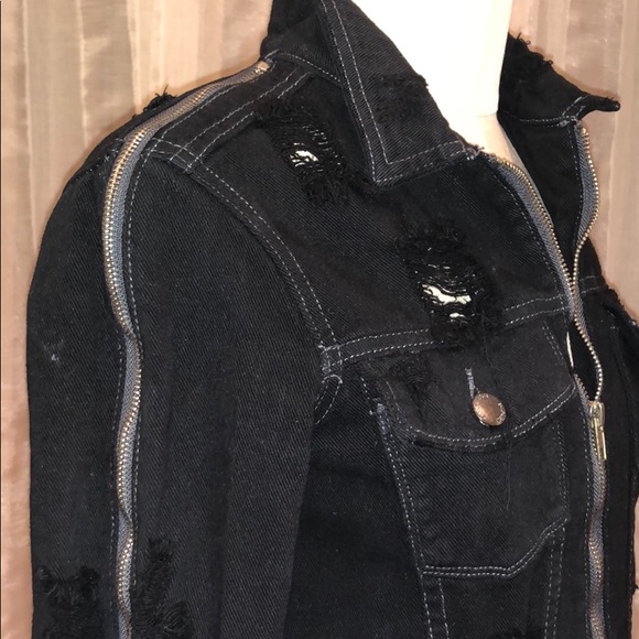 Calmar Romeo Distressed Black Demim Jacket - Picture 5 of 9